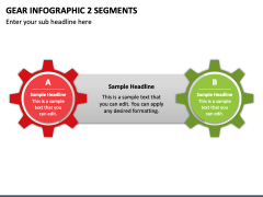 Gear Infographic 2 Segments PPT Slide 1