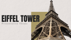Eiffel Tower Presentation Theme PPT Slide 1