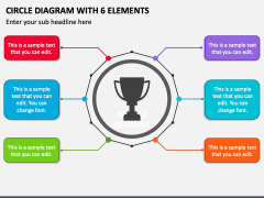 Circle Diagram with 6 Elements PPT Slide 1