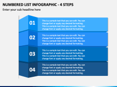 Numbered List Infographic - 4 Steps PPT Slide 2