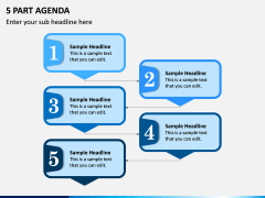 5 Part Agenda PPT Slide 1