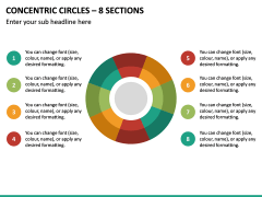 Concentric Circles – 8 Sections PPT Slide 2