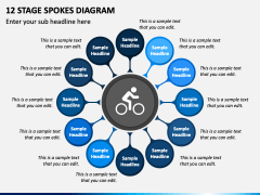 12 Stage Spokes Diagram PPT Slide 1