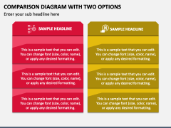 Comparison Diagram with Two Options PPT Slide 1