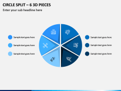 Circle Split – 6 3d Pieces PPT Slide 1