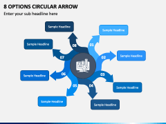 8 Options Circular Arrow PPT Slide 1