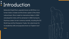 MS Dhoni PPT Slide 3