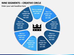 Nine Segments - Creative Circle PPT Slide 1