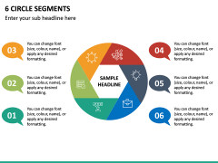6 Circle Segments PPT Slide 2