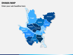 Dhaka Map for PowerPoint and Google Slides - PPT Slides
