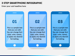 3 Step Smartphone Infographic PPT Slide 2