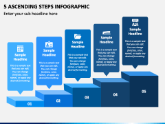 5 Ascending Steps Infographic PPT Slide 1