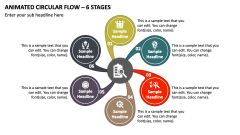 Animated Circular Flow - 6 Stages PPT Slide 1