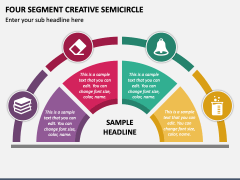 Four Segment Creative Semicircle PPT Slide 1