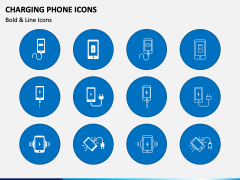 Charging Phone Icons PPT Slide 2