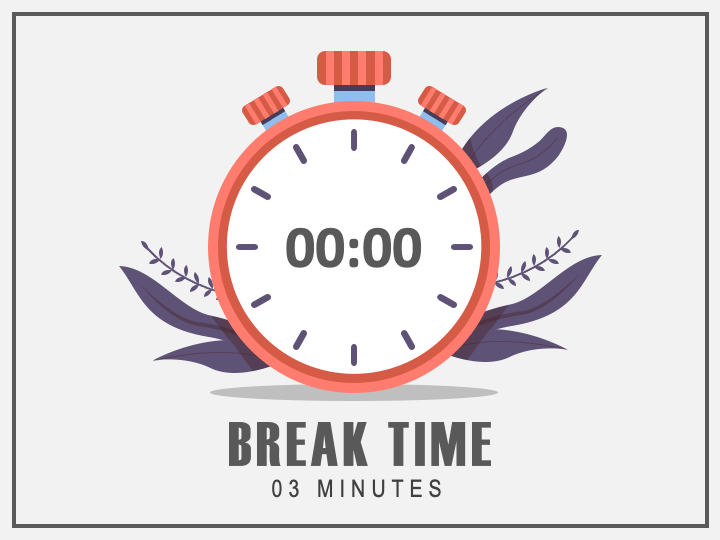 3 Minutes Animated Countdown Timer Free PPT Slide 1