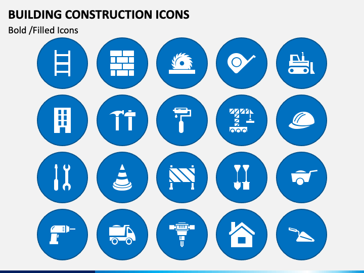 Building Construction Icons PPT Slide 1