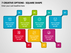 7 Creative Options - Square Shape PPT Slide 1