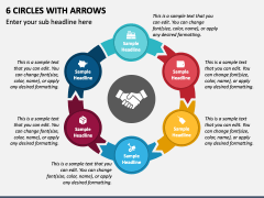6 Circles with Arrows PPT Slide 2