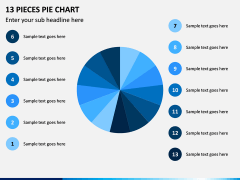 13 Pieces Pie Chart PPT Slide 1