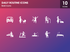Daily Routine Icons for PowerPoint and Google Slides - PPT Slides