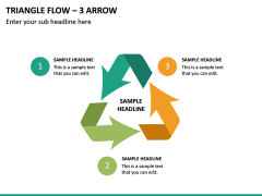 Triangle Flow – 3 Arrow PPT Slide 2
