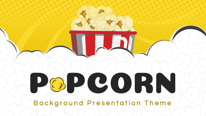 Popcorn Background Theme PPT Slide 1