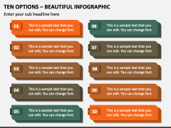 Ten Options - Beautiful Infographic PPT Slide 1
