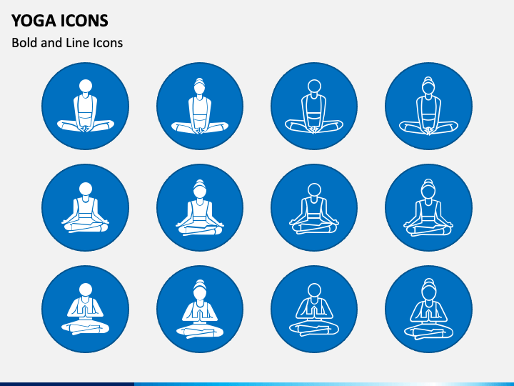 Yoga Icons PPT Slide 1