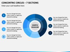 Concentric Circles – 7 Sections PPT Slide 1