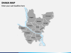 Dhaka Map PPT Slide 1