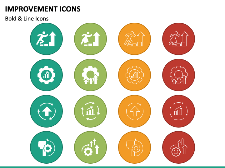 Improvement Icons PPT Slide 1