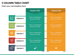 2 Column Table Chart PPT Slide 2