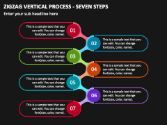 Zigzag Vertical Process - Seven Steps PPT Slide 1