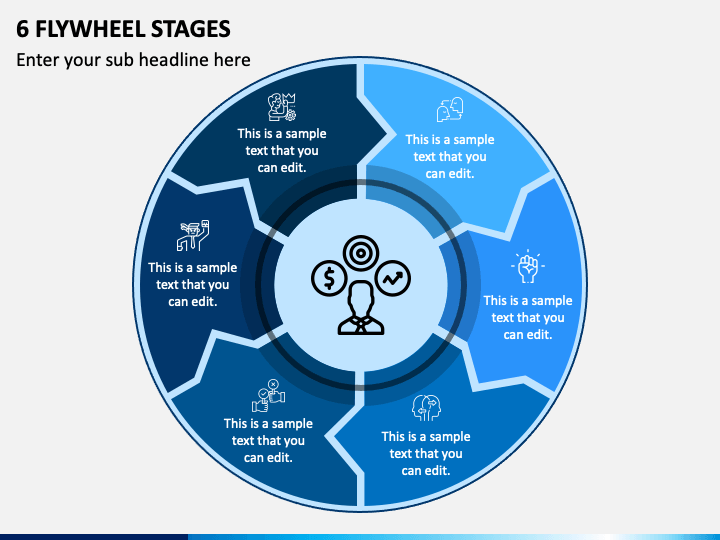 6 Flywheel Stages PowerPoint Presentation Slides PPT Template