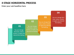 4 Stage Horizontal Process PPT Slide 2