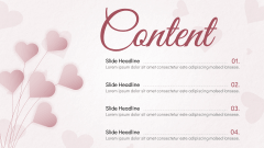 Beautiful Hearts Theme PPT Slide 2
