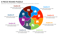 8 Piece Round Puzzle PPT Slide 1
