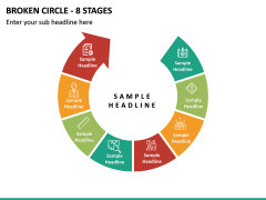Broken Circle - 8 Stages PPT Slide 2