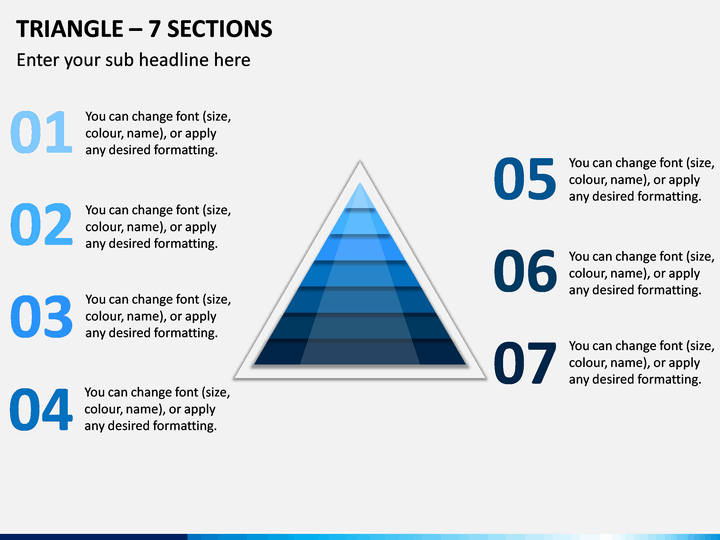 Triangle – 7 Sections PPT Slide 1