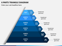6 Parts Triangle Diagram PPT Slide 1