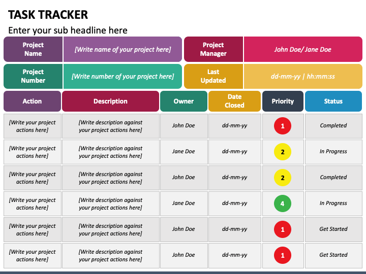 Action Items Tracker Template › Action Item Tracker Template