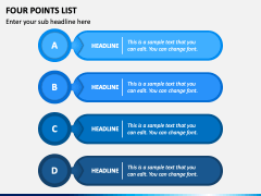 Four Points List PPT Slide 2