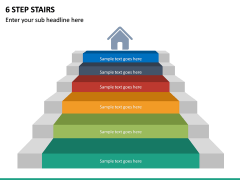 6 Step Stairs PPT Slide 2