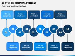10 Step Horizontal Process PPT Slide 2