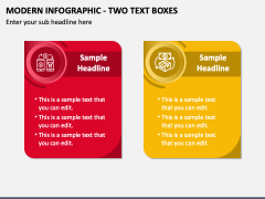 Modern Infographic - Two Text Boxes PPT Slide 1