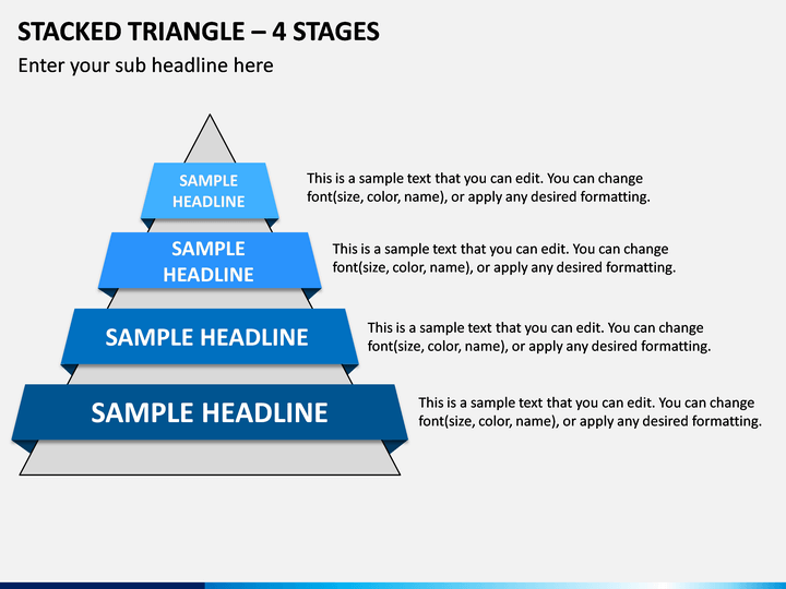 Stacked Triangle - 4 Stages PPT Slide 1