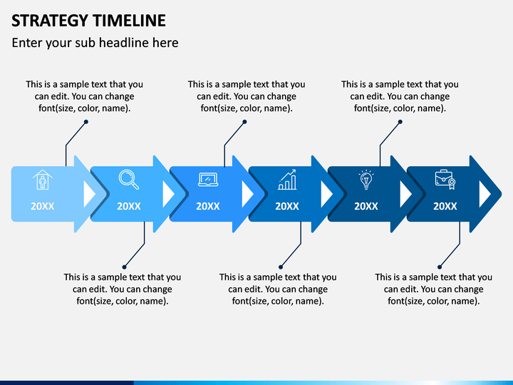 Strategy Timeline PowerPoint Template | SketchBubble