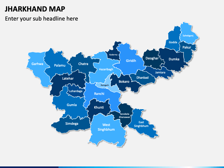 Jharkhand Map PPT Slide 2