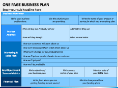 One Page Business Plan PowerPoint and Google Slides Template - PPT Slides